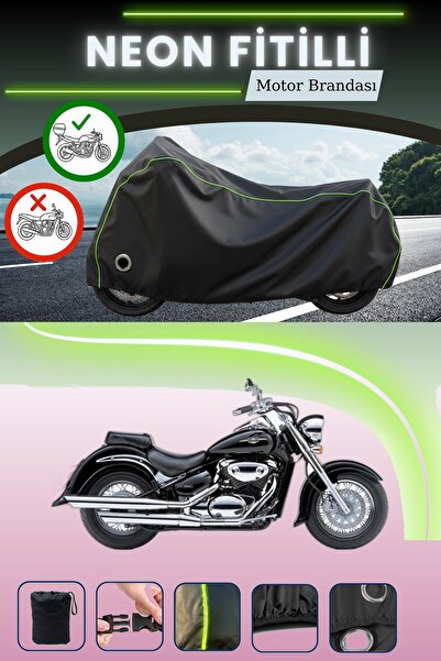 Cemku Shine حقيبة خلفية وقفل باللون الأسود النيون قماش مجدّل متوافقة مع سوزوك...