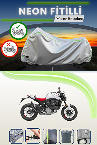 Cemku Shine حقيبة خلفية رمادية اللون ومتوافقة مع قماش الدراجات النارية المتوا...