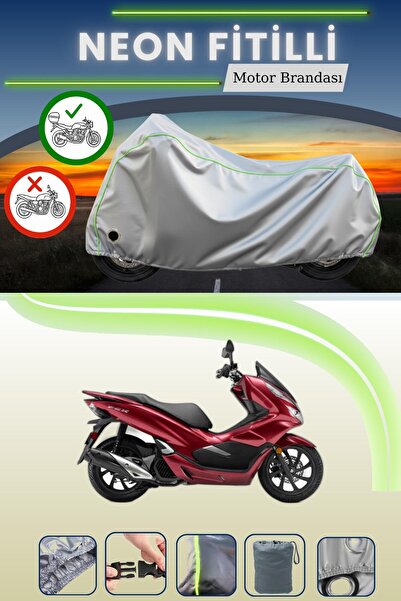 Cemku Shine حقيبة خلفية رمادية اللون ومتوافقة مع قماش نيون فليتشي هوندا PCX12...