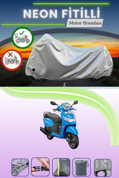 Cemku Shine حقيبة خلفية رمادية نيون قماش مجدّل ومظلة متوافقة مع قفل هيرو بليج...