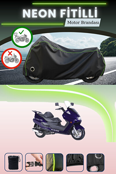 Cemku Shine حقيبة خلفية سوداء وقفل متوافقان مع قماش المحرك المتوافق مع نيون فيتيل بيسان سانتانا 150