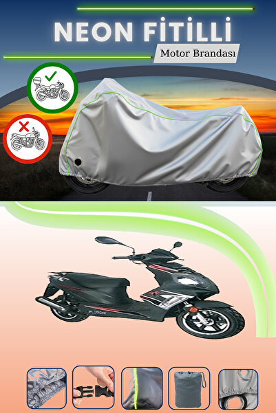 Cemku Shine حقيبة خلفية رمادية اللون ومتوافقة مع قفل نيون فايتي كينج موتور YB...