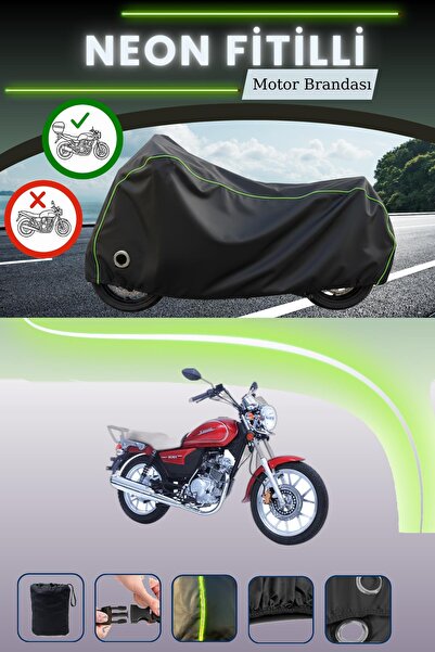 Cemku Shine حقيبة خلفية سوداء وقماش محرك متوافق مع نيون فيتيل كانوني بورا 125