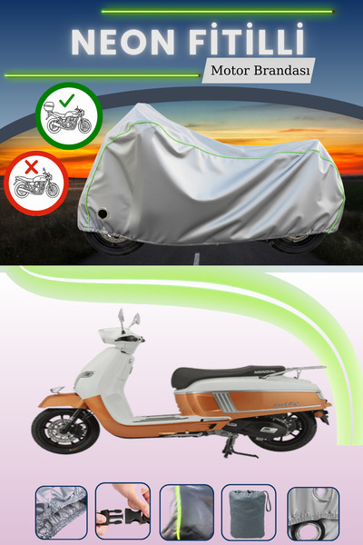 Cemku Shine حقيبة خلفية رمادية اللون ومتوافقة مع قماش نيون مونديال 125 رود بو...