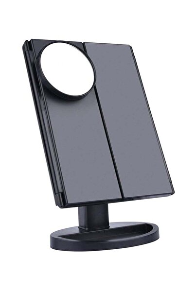 fun zone مرآة مكياج LED تعمل باللمس، لون أسود، 30×20 سم