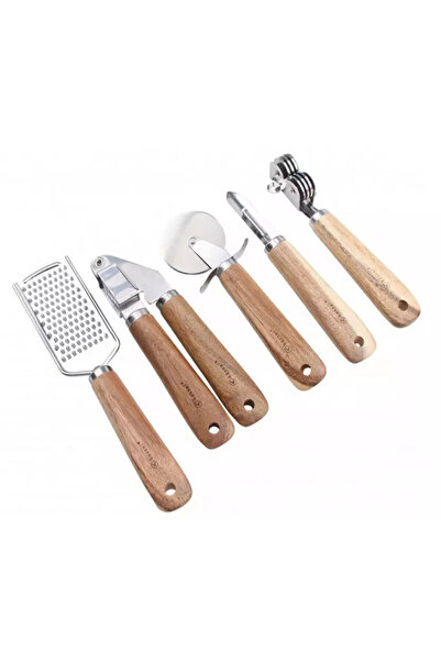 KASSEL Kitchen accessories KS 93706, 5 pieces, Acacia handles, Stainless steel
