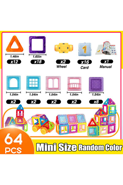 Choice1 مكعبات بناء مغناطيسية صغيرة الحجم للأطفال، 64 قطعة، 64-184 قطعة، ألعاب مغناطيسية صغيرة الحجم للأولاد