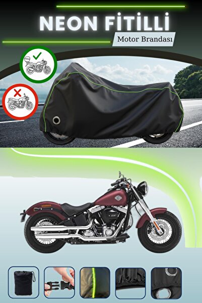 Cemku Shine حقيبة خلفية سوداء وقفل متوافقان مع قماش محرك نيون فيتيل هارلي ديف...