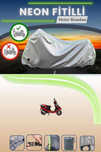 Cemku Shine حقيبة خلفية رمادية اللون ومتوافقة مع قماش نيون فايتي مونديال 125 ...