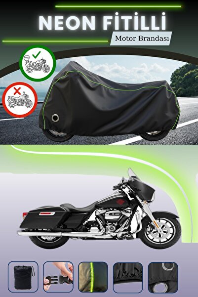 Cemku Shine حقيبة خلفية سوداء وقفل متوافقان مع حقيبة نيون فايتل هارلي ديفيدسو...