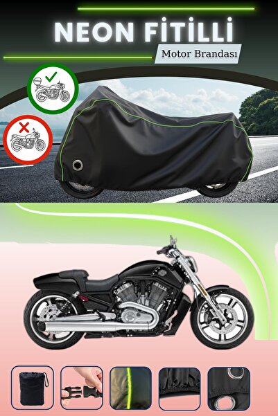 Cemku Shine حقيبة خلفية سوداء وقفل متوافقان مع قماش نيون متوافق مع هارلي ديفي...