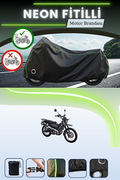 Cemku Shine حقيبة خلفية سوداء وقفل متوافقان مع قماش المحرك المتوافق مع نيون فيتيل ألتاي تانك X125