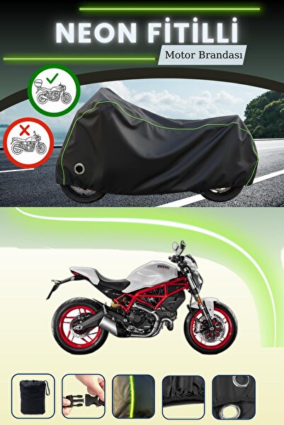 Cemku Shine حقيبة خلفية سوداء وقفل متوافقان مع قماش نيون متوافق مع دراجة دوكا...