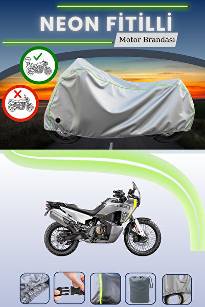 Cemku Shine حقيبة خلفية رمادية اللون ومتوافقة مع قماش الدراجات النارية المتوا...