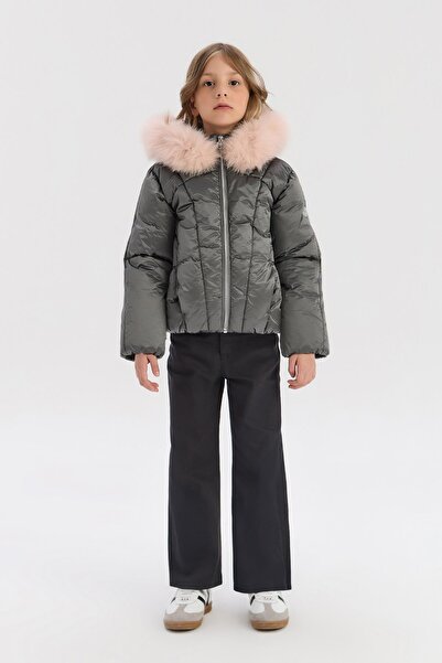 Tyess Bg Store Girl's Gray Coat