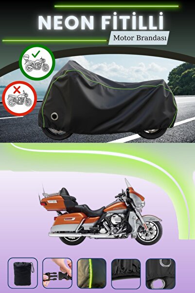 Cemku Shine حقيبة خلفية سوداء وقفل متوافقان مع حقيبة نيون فايتل هارلي ديفيدسو...