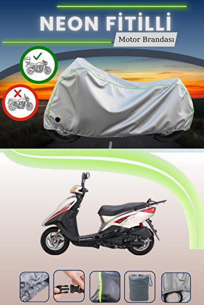 Cemku Shine حقيبة خلفية رمادية اللون ومتوافقة مع قماش نيون فليتش ياماها سيجنو...