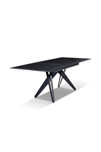 micasa طاولة طعام مستطيلة قابلة للتمديد بتصميم أنيق وعصري