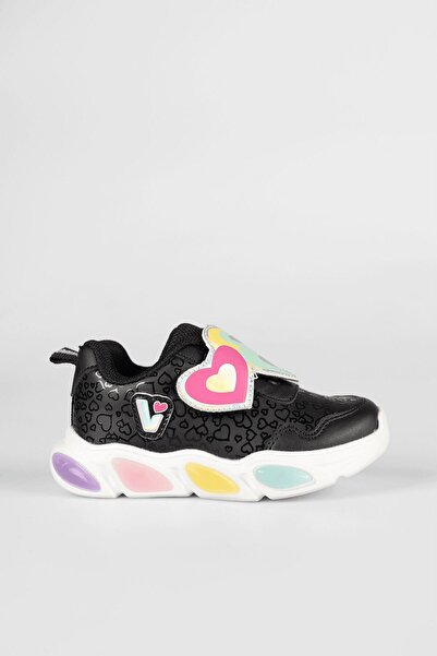 Vicco Lovely Işıklı Kız Bebek Siyah Spor Ayakkabı