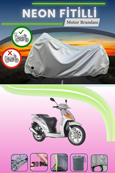 Cemku Shine حقيبة خلفية رمادية اللون ومتوافقة مع قماش نيون فيتيل كانوني موتور...