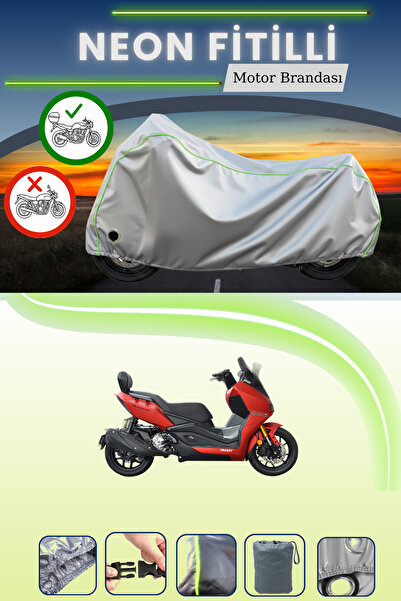 Cemku Shine حقيبة خلفية رمادية اللون ومتوافقة مع قماش نيون فايتلي يوكي هوراكان TR250T المتوافق مع الدراجات النارية