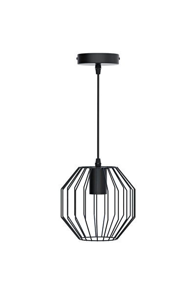 Sofia Concept Lustra cu Pendul Lara, Stil Vintage Retro, Inaltime Ajustabila, E27, Negru Mat