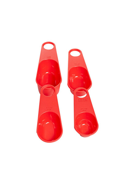 Joseph Joseph 420171 Measuring Cup Set, 4pcs, Snap-on Handles, Red