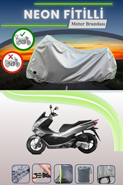 Cemku Shine حقيبة خلفية رمادية اللون ومتوافقة مع قماش نيون فليتشي هوندا JF 26...