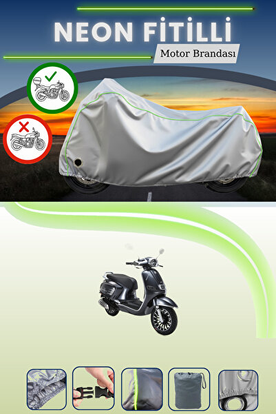 Cemku Shine Gray Neon Corded Fabric Rear Bag and Lock Compatible Rks Siesta C...