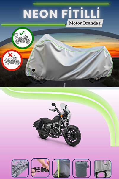 Cemku Shine حقيبة خلفية رمادية اللون ومتوافقة مع قماش نيون فيتيل كوبا سوبرلايت 125 المتوافق مع الدراجات النارية