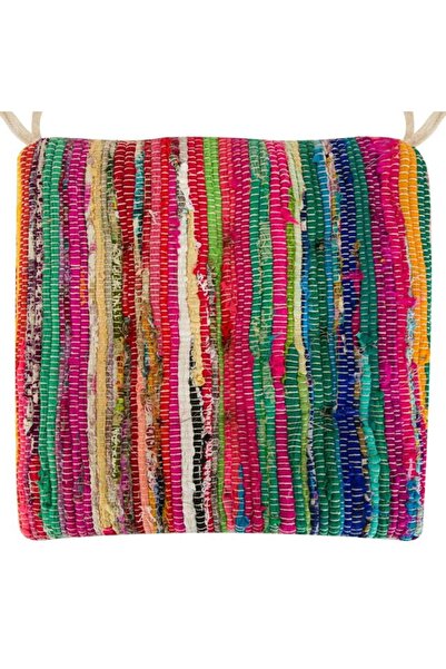 DavidaHome Perna taraneasca, pentru scaun, cu doua fete, 40x40x5 cm, patrata