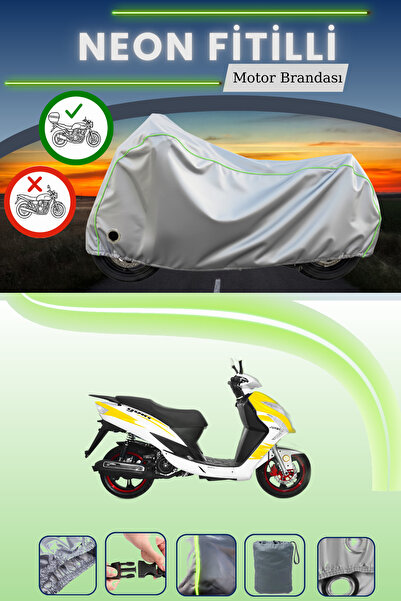 Cemku Shine حقيبة خلفية رمادية اللون ومتوافقة مع قماش نيون فايتي يوكي YB 100 ...