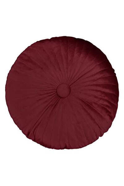 DavidaHome Perna rotunda, bordo, diametru 35 cm, textura catifelata