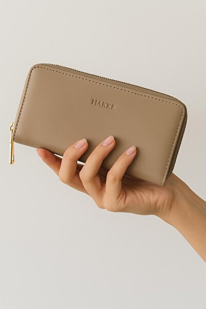 HAKKE Büyük Çift Fermuarlı Baskılı CÜZDAN