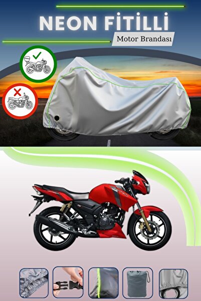 Cemku Shine حقيبة خلفية رمادية اللون ومتوافقة مع قفل نيون فليت TVS Apache RTR...