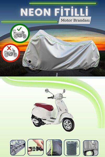 Cemku Shine حقيبة خلفية رمادية اللون ومتوافقة مع قماش نيون فايتي فيسبا بريماف...