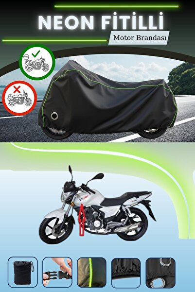 Cemku Shine حقيبة خلفية سوداء وقماش متوافق مع قفل نيون فيتيل RKS تيتانيك 150 ...