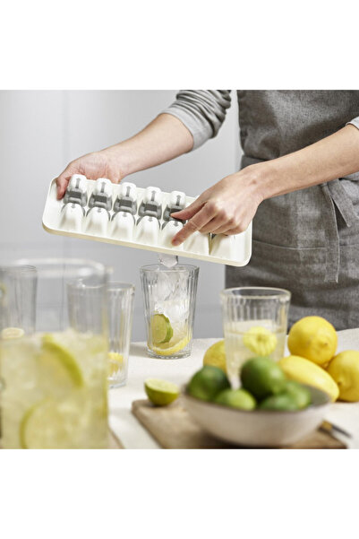 Joseph Joseph 20177 Ice Tray, Easy Release, Odor-Proof Lid, 14 Cubes, Gray