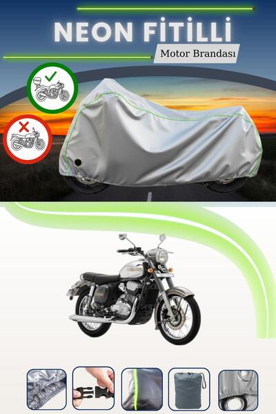 Cemku Shine حقيبة خلفية رمادية اللون ومتوافقة مع قماش نيون فايتي جاوا 250 كلا...