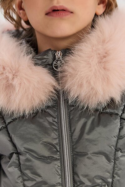 Tyess Bg Store Girl's Gray Coat