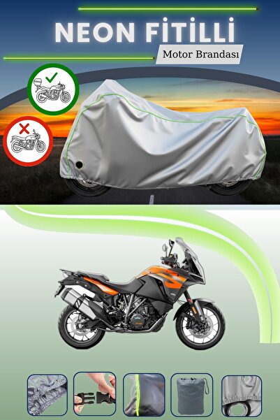 Cemku Shine حقيبة خلفية رمادية اللون ومتوافقة مع قفل نيون متوافق مع دراجة نار...