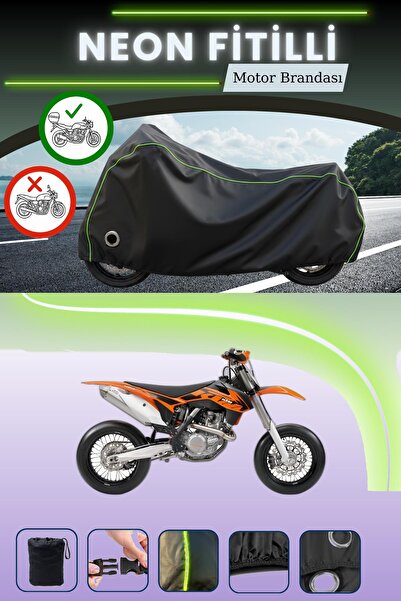 Cemku Shine حقيبة خلفية سوداء وقماش نيون متوافق مع قفل KTM 450 SMR متوافق مع ...