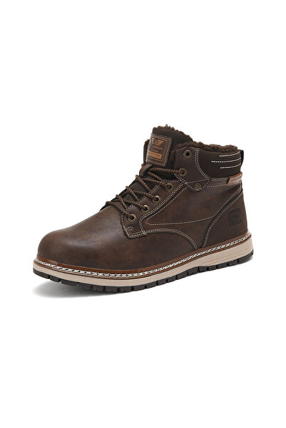 Arrigo Bello Men's Casual-Elegant Boots, Eco-Leather, Fur-lined, Stitched Sole, Non-Slip,