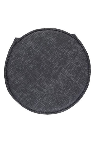 DavidaHome Perna neagra, rotunda, pentru scaun, cu doua fete, diametru 38 cm