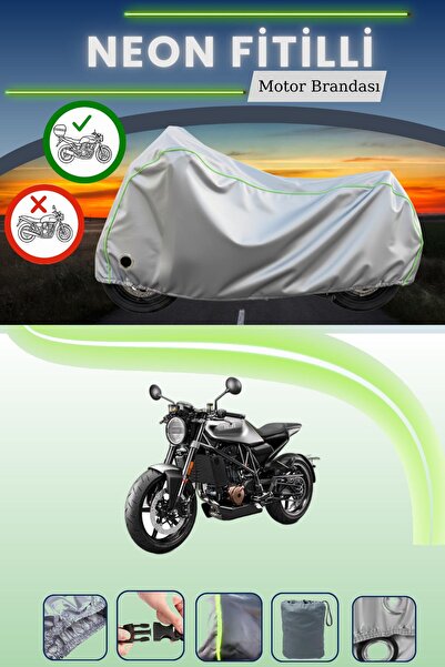 Cemku Shine حقيبة خلفية رمادية اللون ومتوافقة مع قماش الدراجات النارية المتوا...