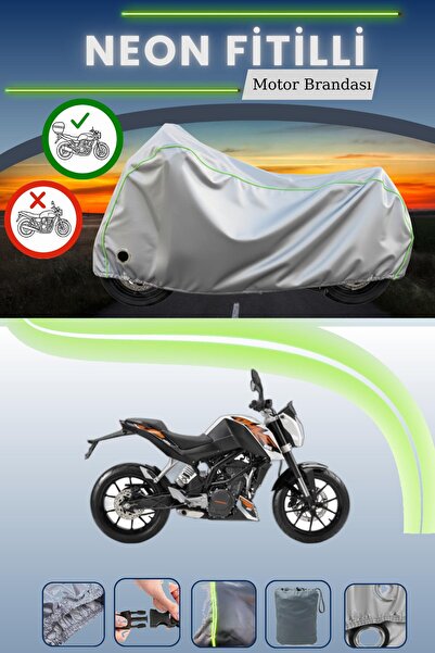 Cemku Shine حقيبة خلفية رمادية اللون ومتوافقة مع قفل نيون متوافق مع KTM 200 D...