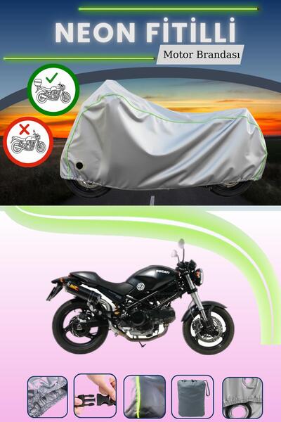 Cemku Shine حقيبة خلفية رمادية اللون ومتوافقة مع قماش الدراجات النارية المتوا...