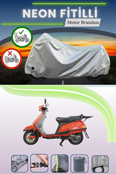 Cemku Shine حقيبة خلفية رمادية اللون ومتوافقة مع قماش نيون فايتي ياماها بيلوج...