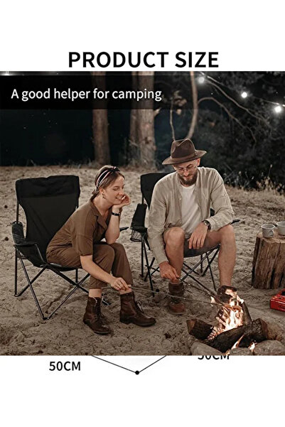 Generic Folding Camping Chair with Armrests and Cup Holder