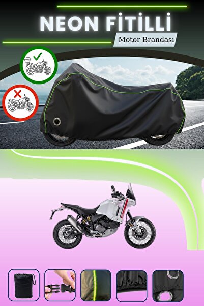 Cemku Shine حقيبة خلفية سوداء وقماش متوافق مع قفل نيون متوافق مع دراجة دوكاتي...